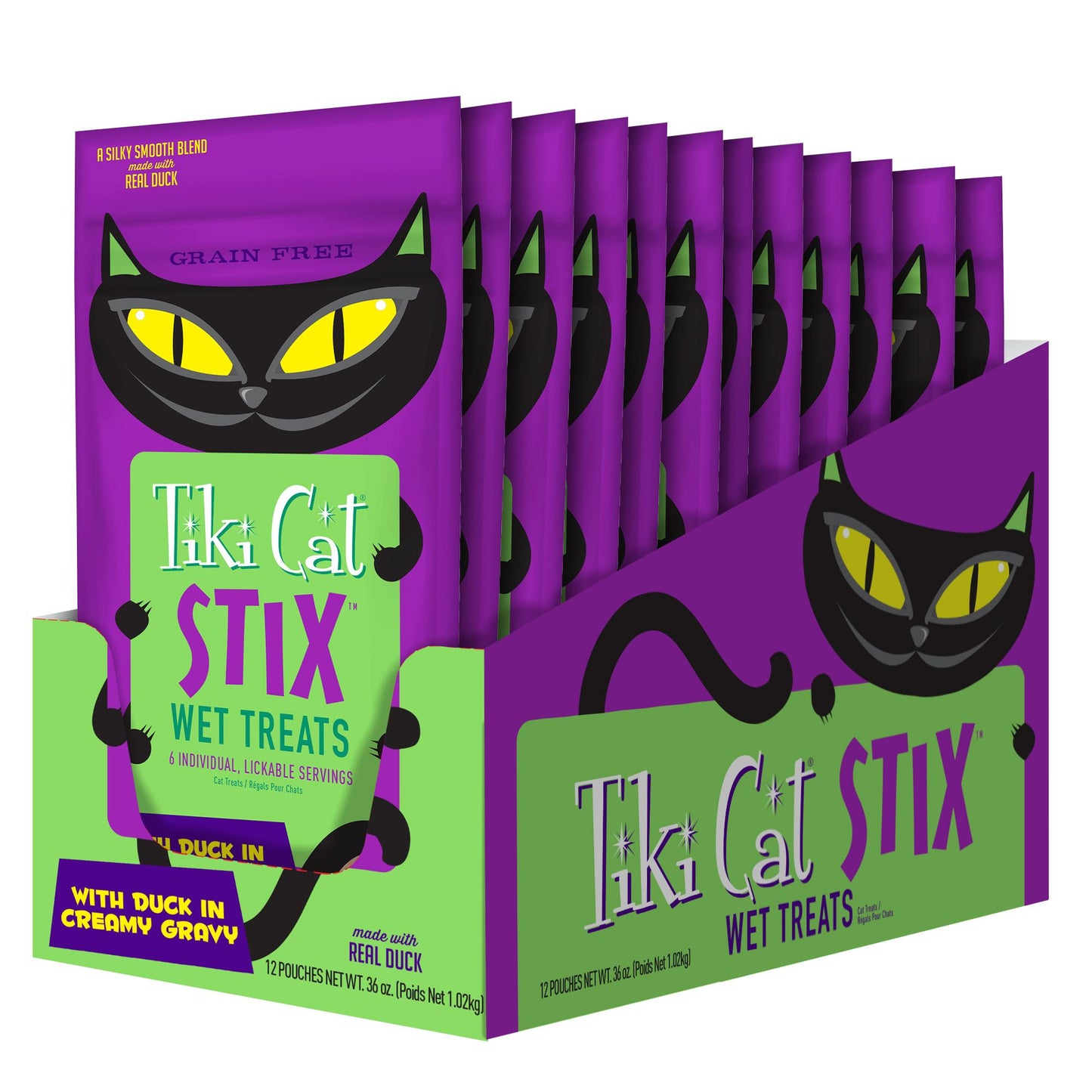 Tiki Cat Stix Duck Mousse Cat Treat, 6-pack (Size: 6-pack)