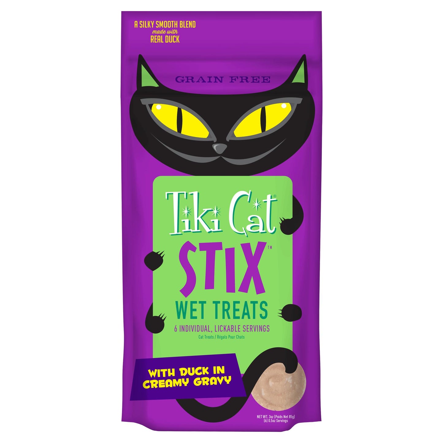 Tiki Cat Stix Duck Mousse Cat Treat, 6-pack (Size: 6-pack)