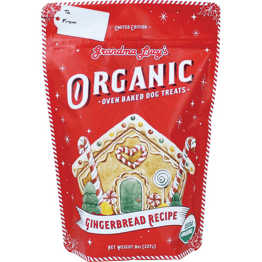 Grandma Lucy's Organic Baked Gingerbread Recipe Dog Treats, 8-oz (Size: 8-oz)