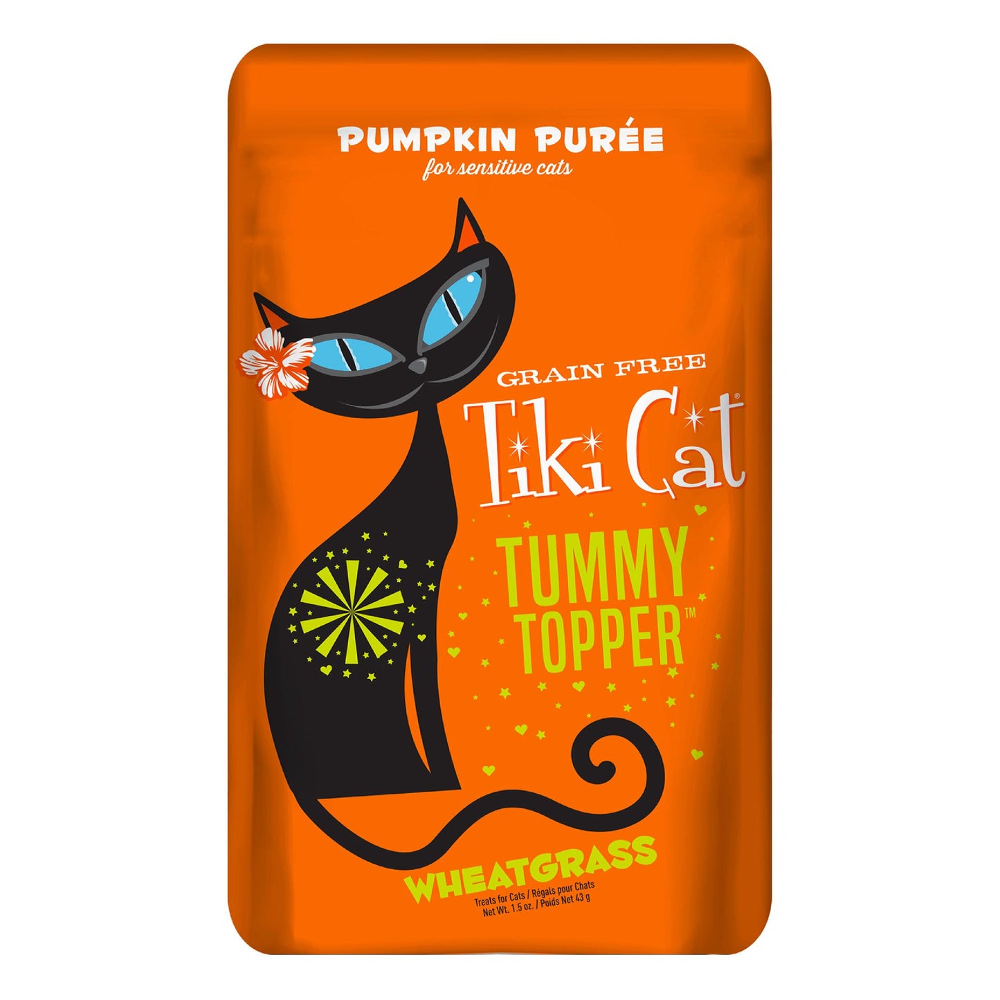 Tiki Cat Tummy Topper Pumpkin Puree & Wheatgrass Lickable Cat Treat, 1.5-oz (Size: 1.5-oz)