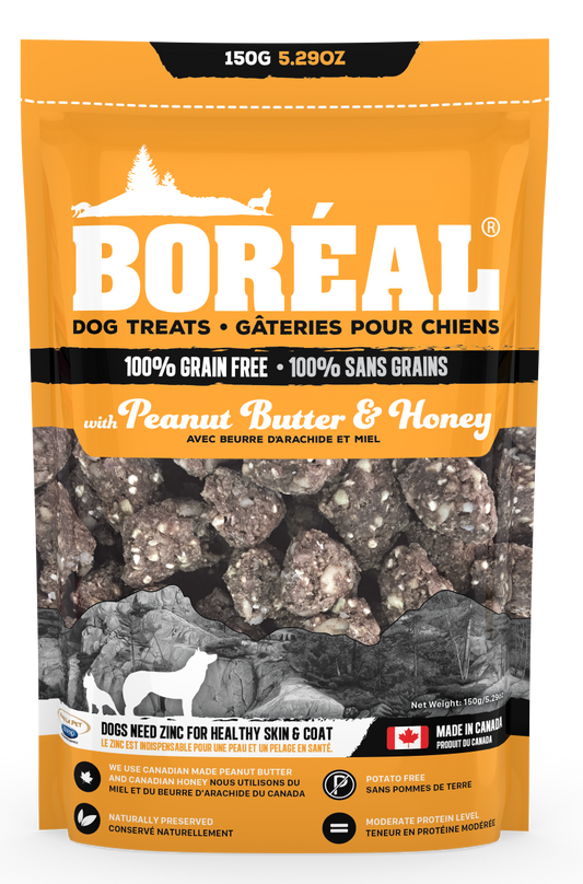 Boreal Grain-Free Peanut Butter And Honey Dog Treats, 150-gram (Size: 150-gram)