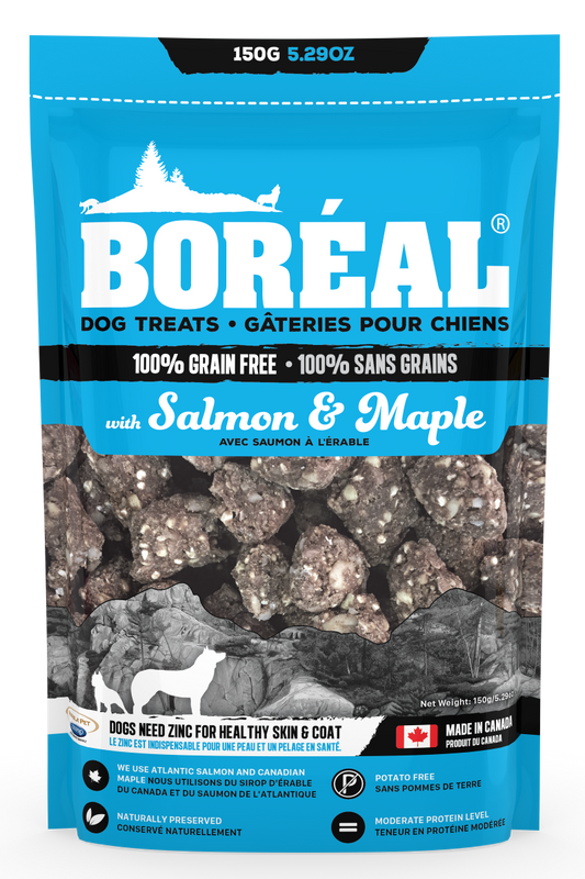 Boreal Grain-Free Salmon And Maple Dog Treats, 150-gram (Size: 150-gram)