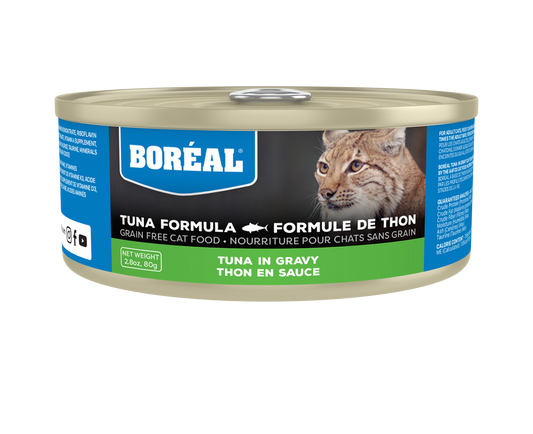 Boreal Red Tuna With Gravy Grain-Free Canned Cat Food, 156-gram (Size: 156-gram)