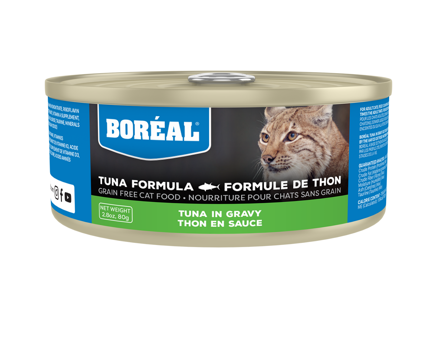 Boreal Red Tuna With Gravy Grain-Free Canned Cat Food, 156-gram (Size: 156-gram)