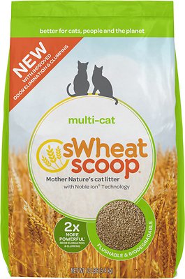 sWheat Scoop Multi-Cat Natural Wheat Cat Litter, 12-lb (Size: 12-lb)