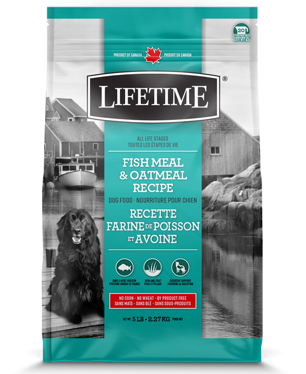 Lifetime Fish Meal & Oatmeal Recipe Dry Dog Food, 5-lb (Size: 5-lb)