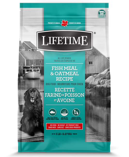 Lifetime Fish Meal & Oatmeal Recipe Dry Dog Food, 25-lb (Size: 25-lb)