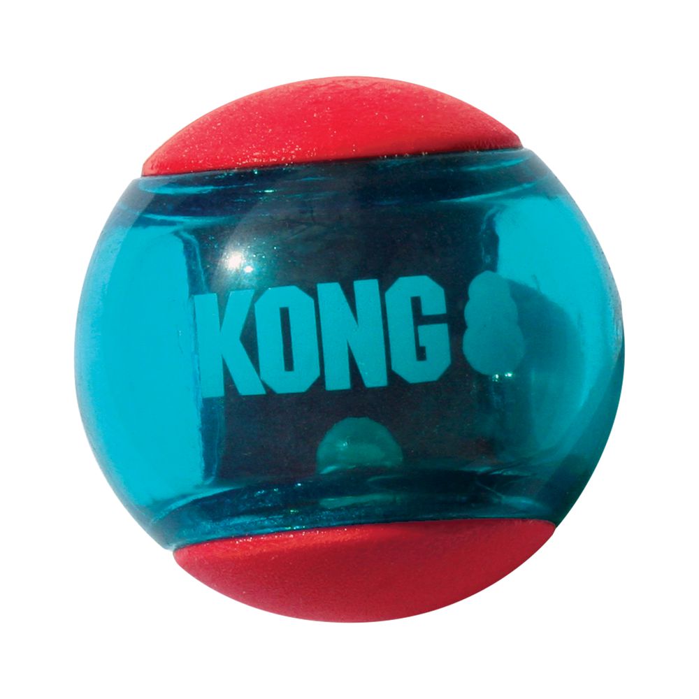 KONG Squeezz Action Ball Dog Toy, Red, Small (Size: Small)