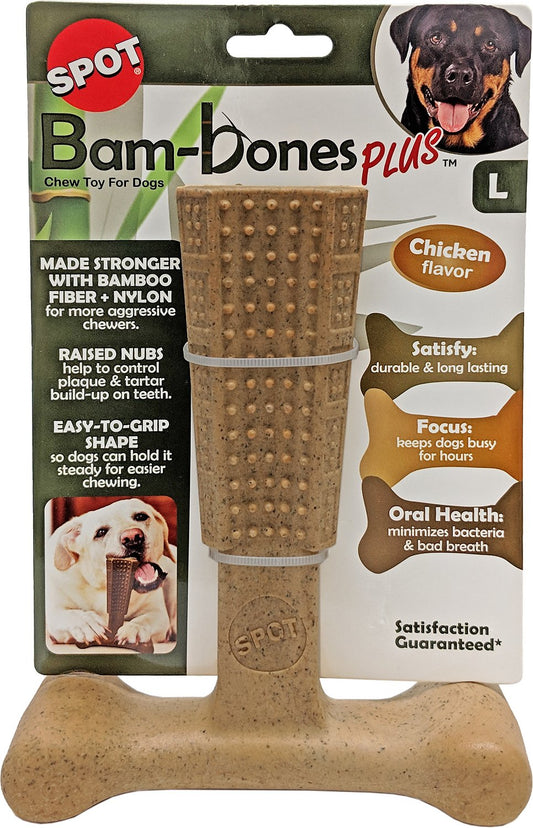 Ethical Pet Bambone Plus Chicken Dog Toy, 7-in (Size: 7-in)
