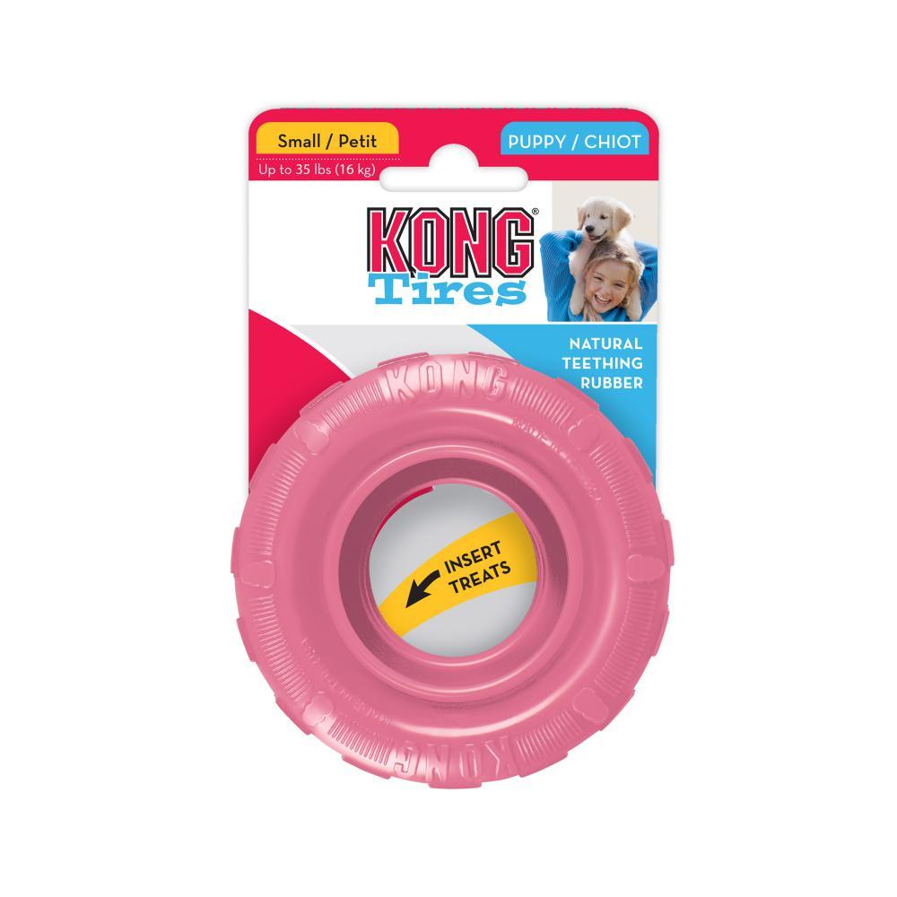 KONG Puppy Tires Dog Toy, Color Varies, Small (Size: Small)