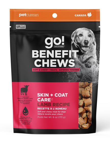 Go! - Benefit Chews - Skin + Coat Soft and Chewy Treats Lamb Recipe - Dog - 170g