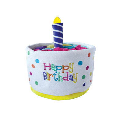 foufouBRANDS™ fouFIT™ Hide 'n Seek Birthday Cake Snuffle Unisex 5" Dog Toy