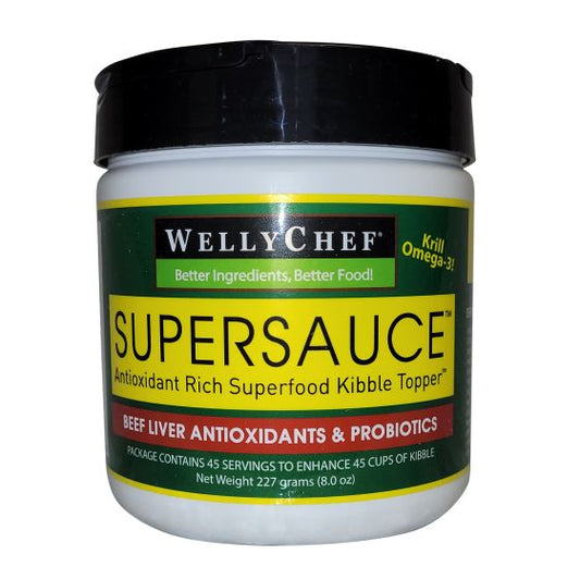 WellyChef - SUPERSAUCE™ - Beef Liver & Krill KIBBLE TOPPER Superfoods + Probiotics 8.0 oz. (227g)