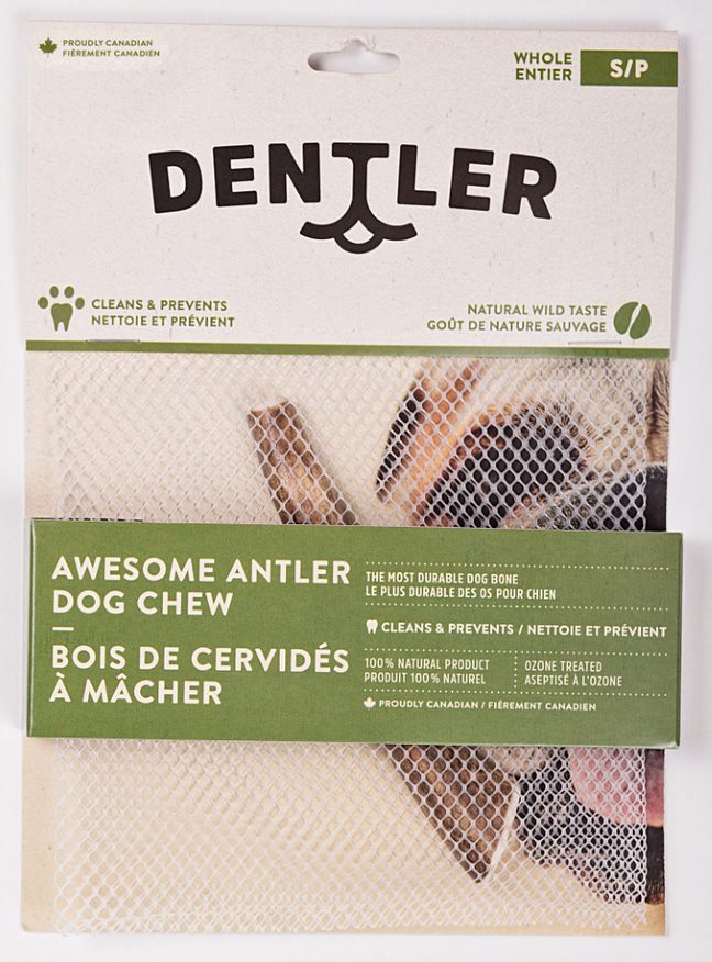 Dentler Whole Awesome Antler Dental Dog Chew, Natural, Small (Size: Small)